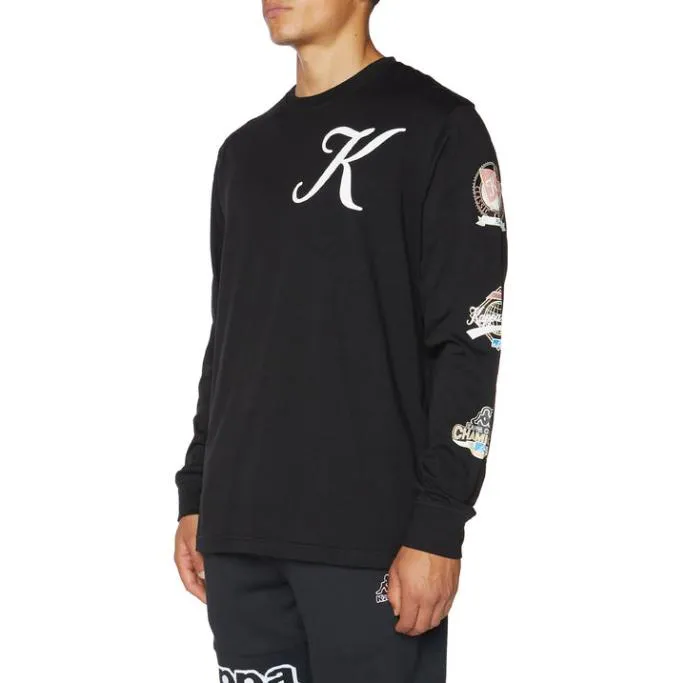 Logo Oene Longsleeve 8211 Jet Black Jet Black Men Kappa TShirts