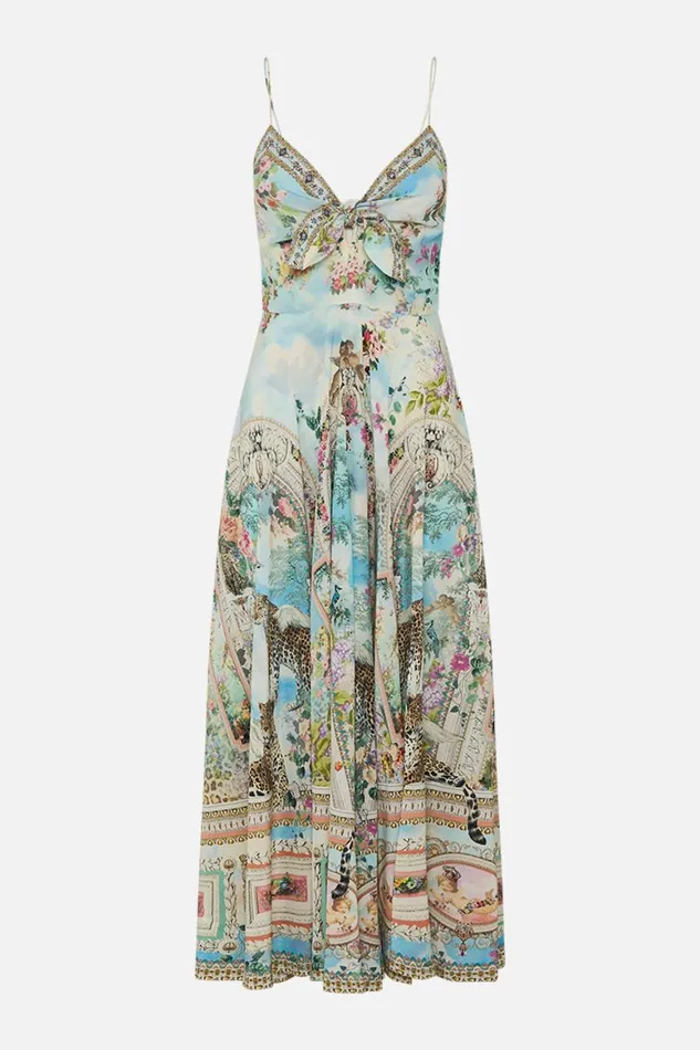 LONG DRESS WITH TIE FRONT WE ALWAYS HAVE ALEXANDRIA We Always Have Alexandria Womens Camilla Dresses