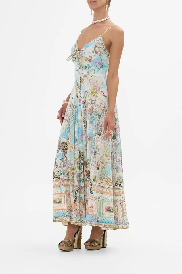 LONG DRESS WITH TIE FRONT WE ALWAYS HAVE ALEXANDRIA We Always Have Alexandria Womens Camilla Dresses