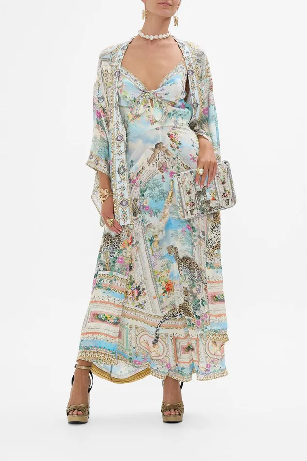 LONG DRESS WITH TIE FRONT WE ALWAYS HAVE ALEXANDRIA We Always Have Alexandria Womens Camilla Dresses