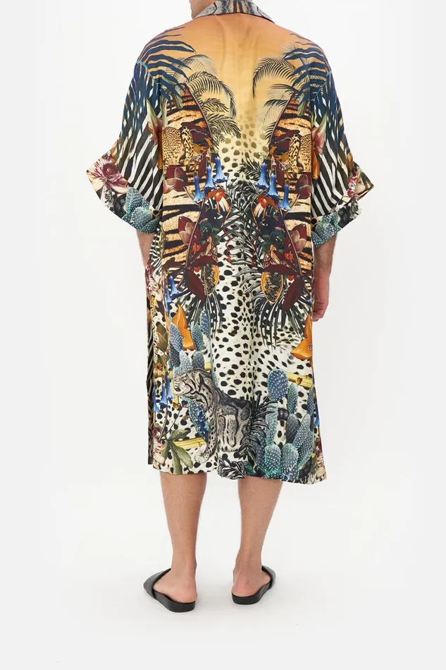 LONG LINE REVERSIBLE ROBE FOR THE LOVE OF LEO For The Love Of Leo Mens Camilla Robes
