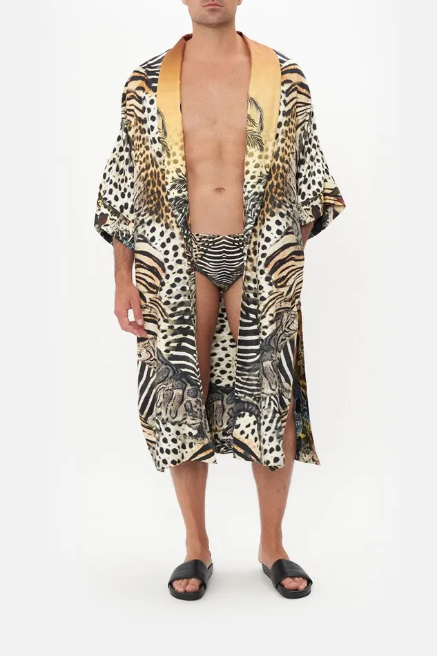 LONG LINE REVERSIBLE ROBE FOR THE LOVE OF LEO For The Love Of Leo Mens Camilla Robes