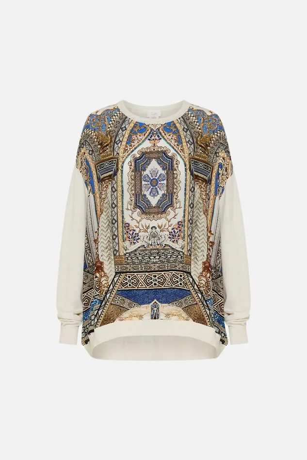 LONG SLEEVE JUMPER WITH PRINT FRONT MAKE ME YOUR MOSAIC Make Me Your Mosaic Womens Camilla Knitwear