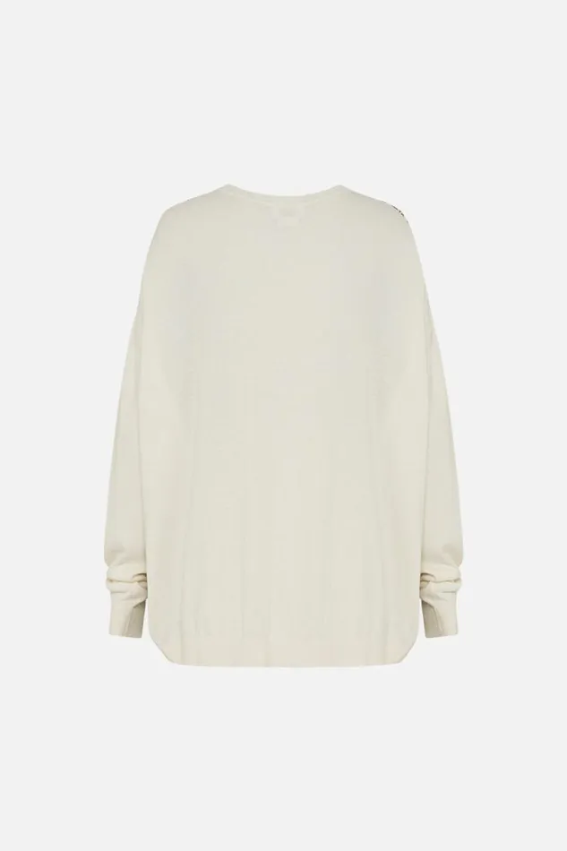 LONG SLEEVE JUMPER WITH PRINT FRONT MAKE ME YOUR MOSAIC Make Me Your Mosaic Womens Camilla Knitwear