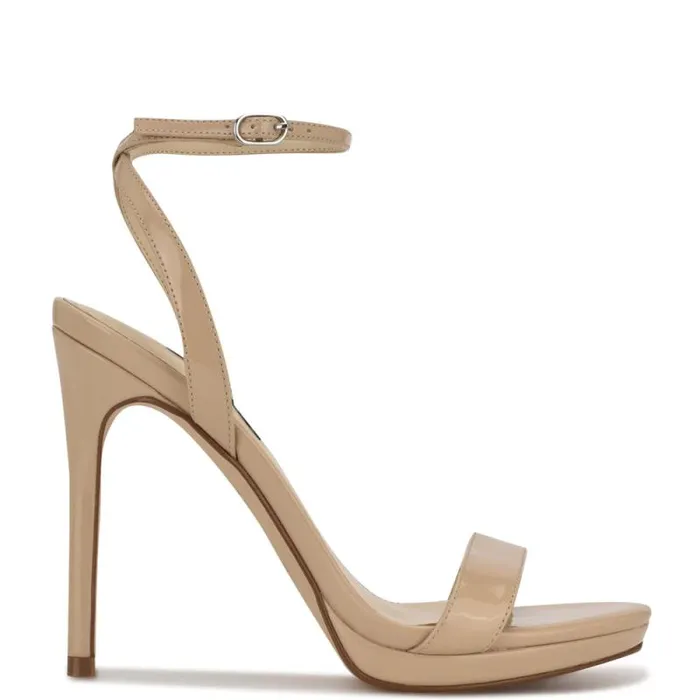 Loola Ankle Strap Sandals Light Latte Women Nine West Sandals