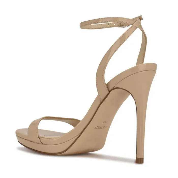 Loola Ankle Strap Sandals Light Latte Women Nine West Sandals Loola Ankle Strap Sandals Light Latte Women Nine West Sandals