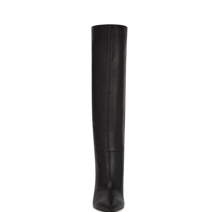 Lorthey Dress Boots Black Leather Women Nine West Boots and Booties Lorthey Dress Boots Black Leather Women Nine West Boots and Booties