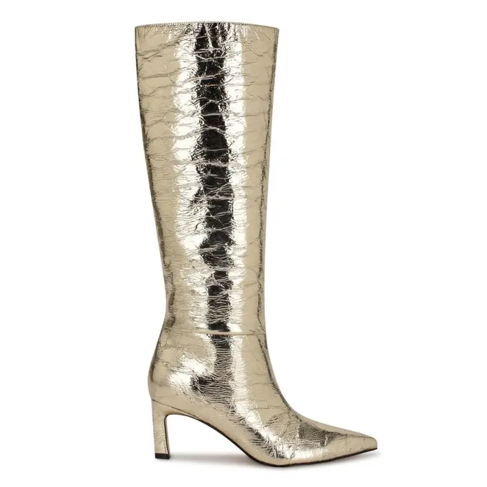 Lorthey Dress Boots Platino Women Nine West Boots and Booties