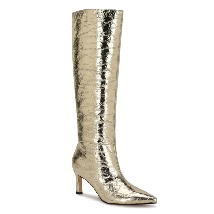 Lorthey Dress Boots Platino Women Nine West Boots and Booties Lorthey Dress Boots Platino Women Nine West Boots and Booties