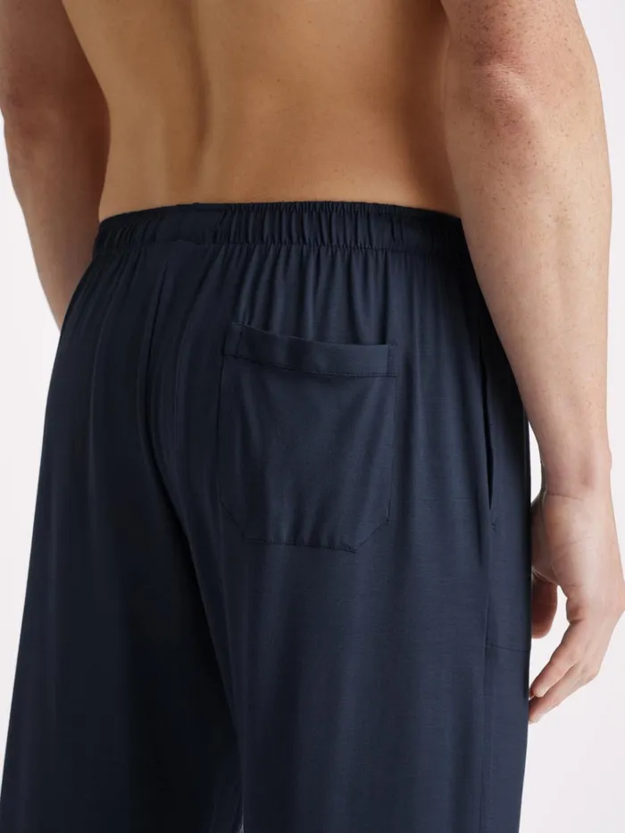 Lounge Pants Men Derek Rose Lounge Pants Basel Micro Modal Stretch Navy