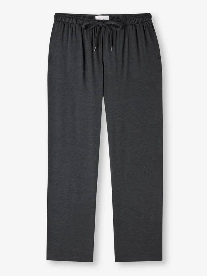 Lounge Pants Men Derek Rose Lounge Pants Marlowe Micro Modal Stretch Anthracite