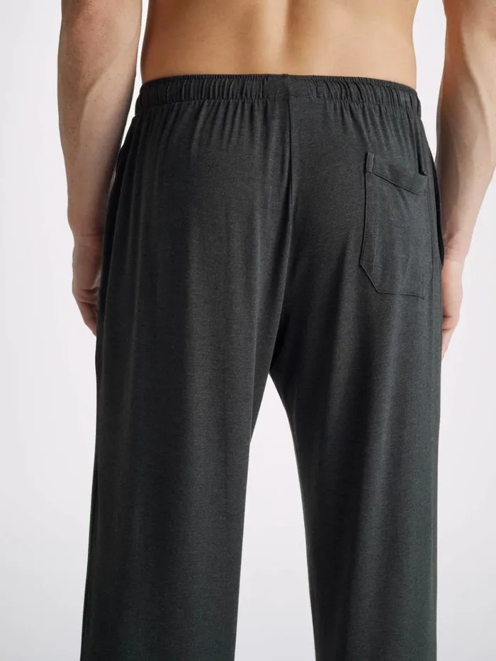 Lounge Pants Men Derek Rose Lounge Pants Marlowe Micro Modal Stretch Anthracite