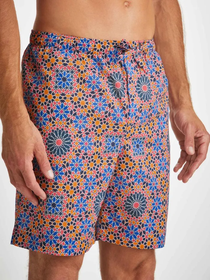 Lounge Shorts Men Derek Rose Lounge Shorts Ledbury 69 Cotton Batiste Multi