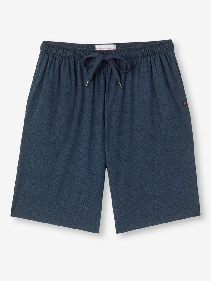 Lounge Shorts Men Derek Rose Lounge Shorts London 12 Micro Modal Navy