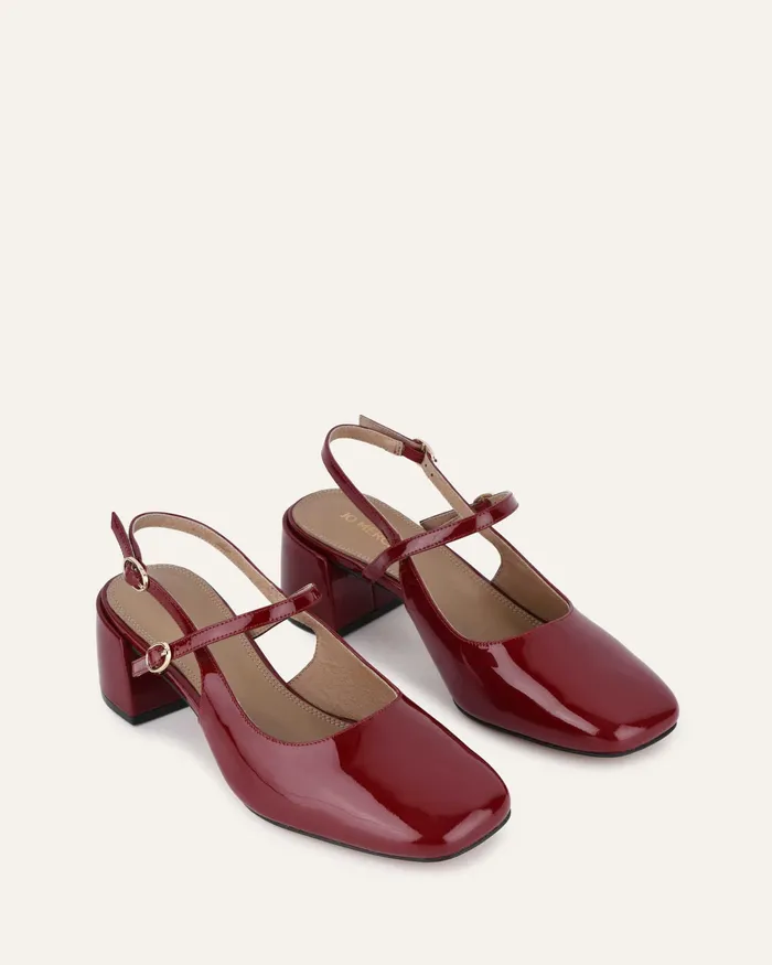 LOW HEELS Women jomercer Jenna low heels ruby red patent