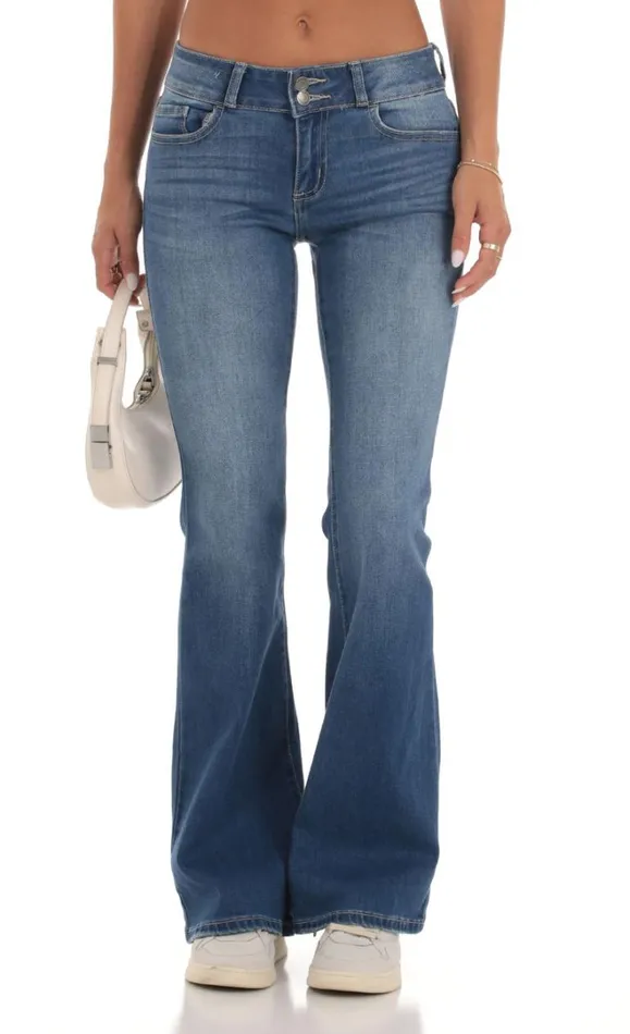 Low Rise Flare Jeans Light Denim Women LUCY IN THE SKY Jeans Low Rise Flare Jeans Light Denim Women LUCY IN THE SKY Jeans