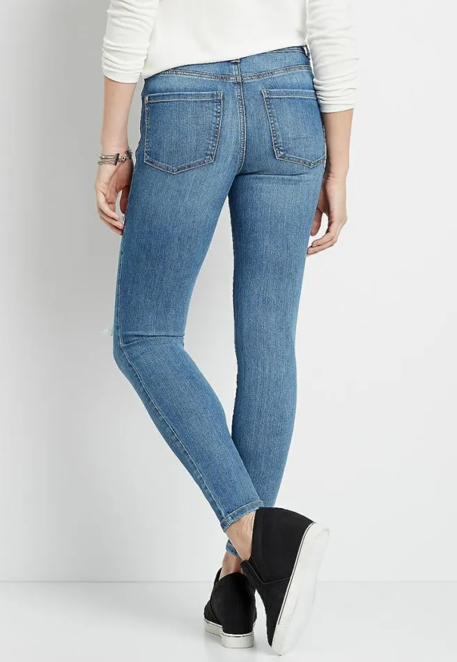 M Jeans By Maurices Everflex Super Skinny High Rise Stretch Ripped Jean Women Maurices Jeans
