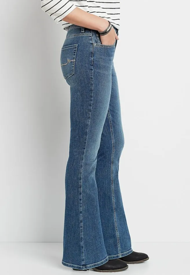 M Jeans By Maurices High Rise Medium Wash Flare Leg Jean Women Maurices Jeans