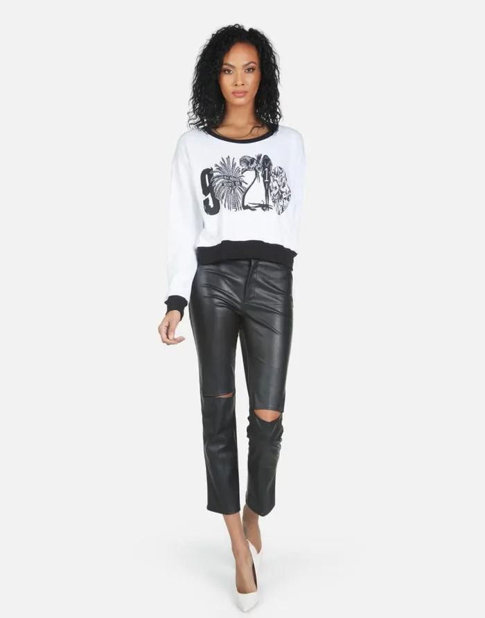 Maeva 90210 Whiteblack Women Lauren Moshi Long Sleeve