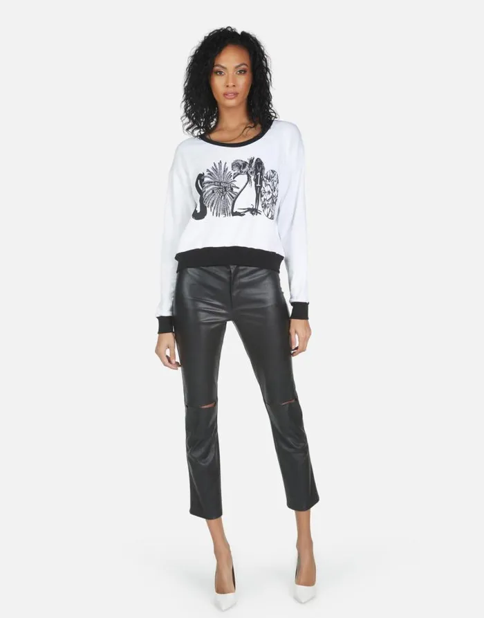 Maeva 90210 Whiteblack Women Lauren Moshi Long Sleeve