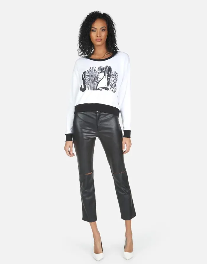 Maeva 90210 Whiteblack Women Lauren Moshi Long Sleeve