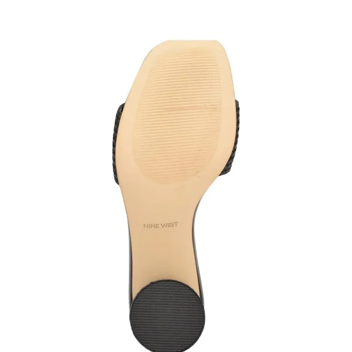 Mapeli Heeled Slide Sandals Black Women Nine West Sandals