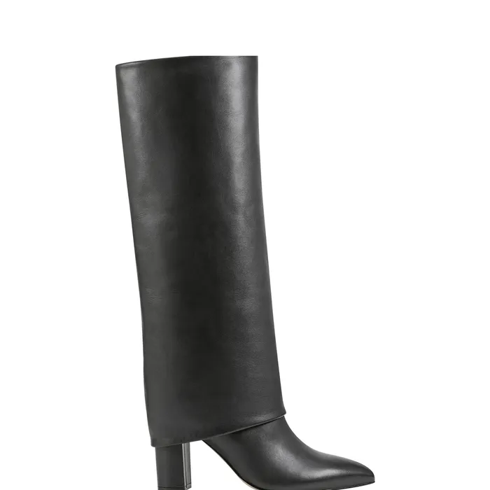 Marc Fisher Boots Women Leina Block Heel Pointy Toe Dress Boot Black