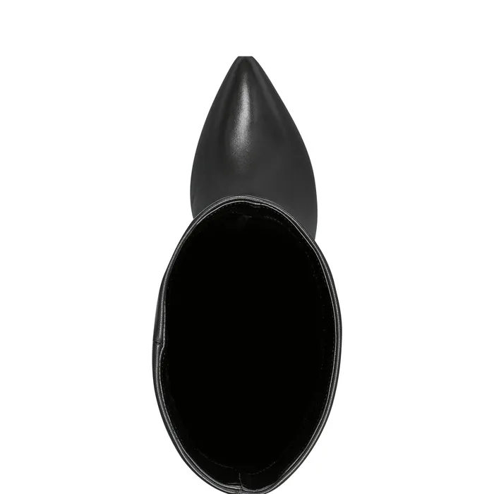 Marc Fisher Boots Women Leina Block Heel Pointy Toe Dress Boot Black