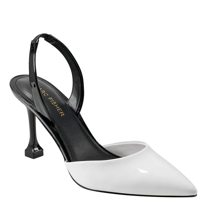 Marc Fisher Heels and Pumps Women Hadya Slingback Pump WhiteBlack