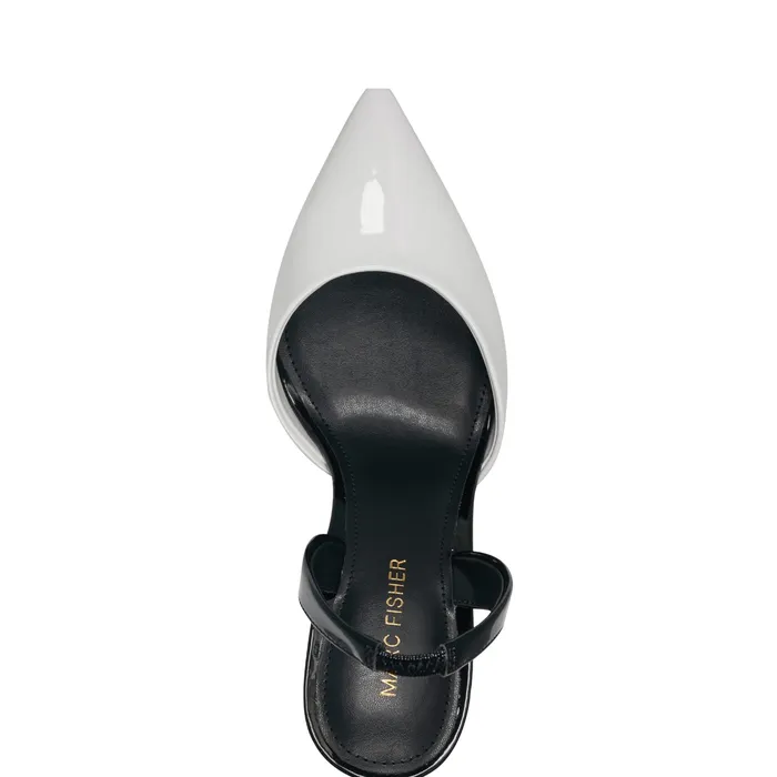 Marc Fisher Heels and Pumps Women Hadya Slingback Pump WhiteBlack