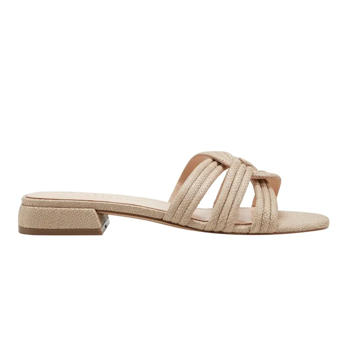 Marc Fisher Mules and Slides Women Casara Slide Sandal Natural