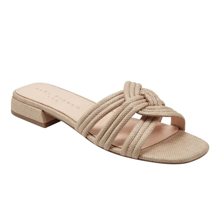 Marc Fisher Mules and Slides Women Casara Slide Sandal Natural