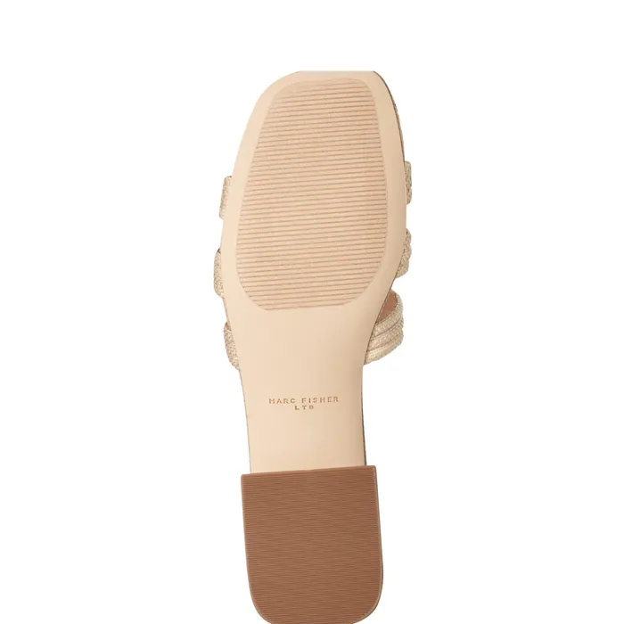 Marc Fisher Mules and Slides Women Casara Slide Sandal Natural