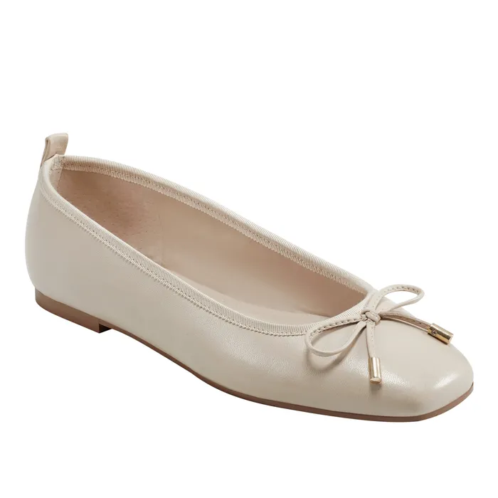 Marc Fisher Ubet Slipon Casual Flat Chic Cream Women Loafers and Flats