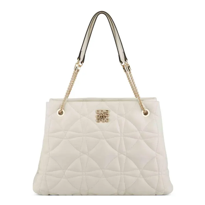 Mariam Quilted Shopper Chic Cream Women Nine West Totes and Backpacks