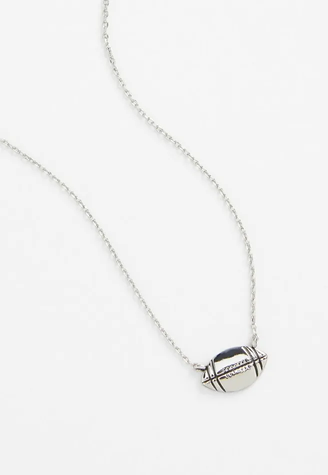 Maroon And White Carded Football Necklace Women Maurices Jewelry