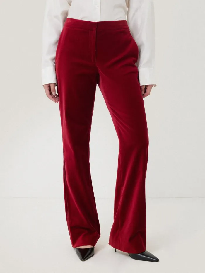 Mason Velvet Trouser Red Women Jigsaw Coords