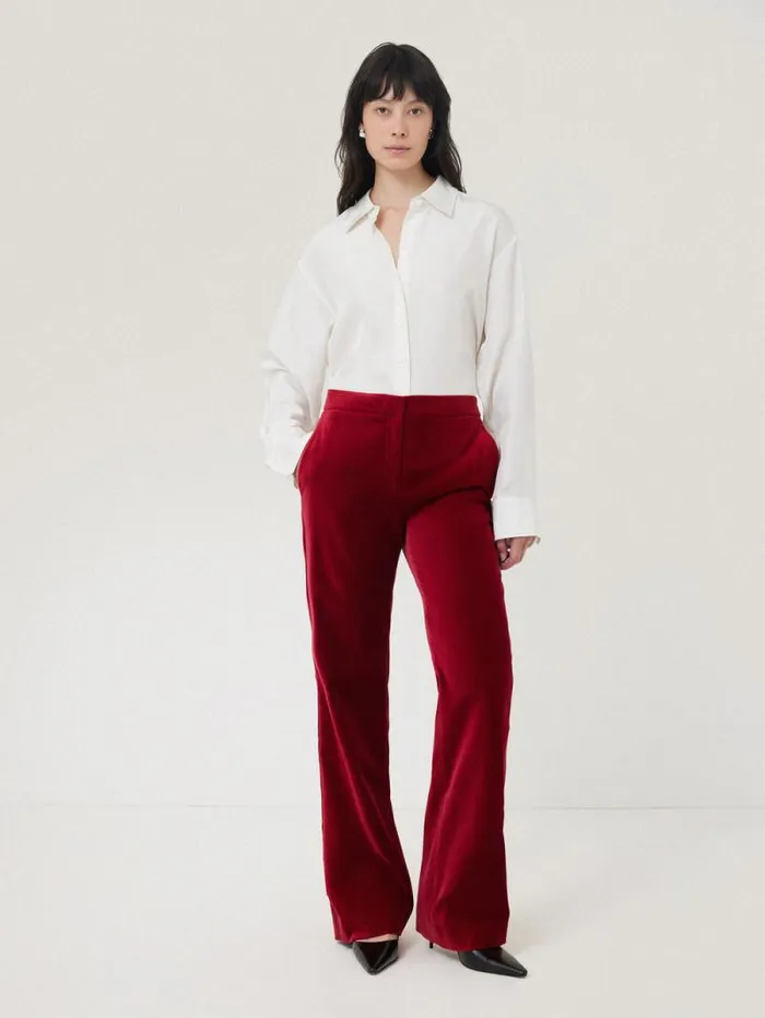 Mason Velvet Trouser Red Women Jigsaw Coords