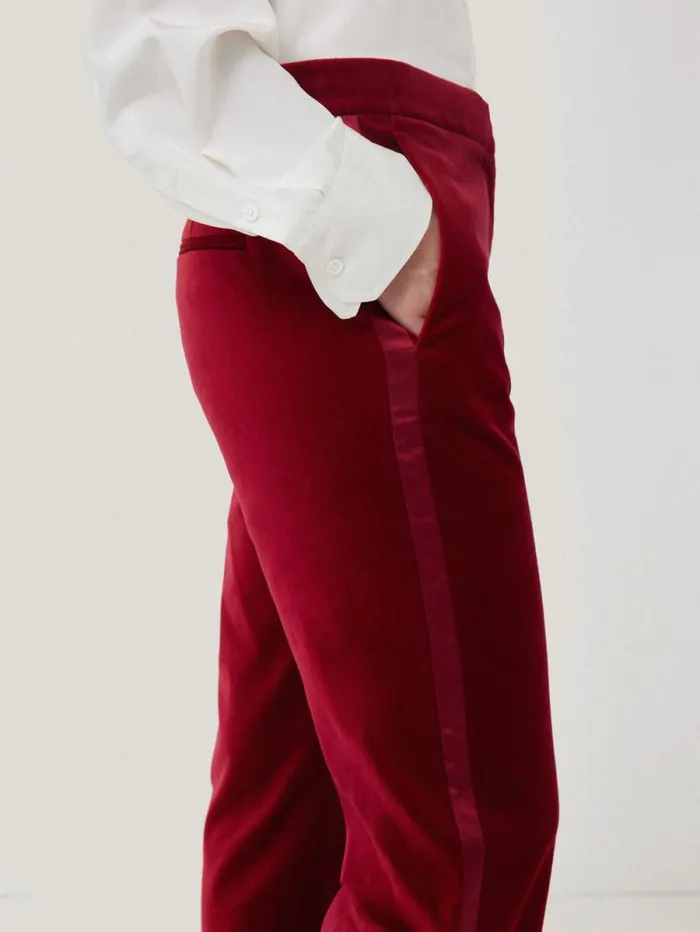 Mason Velvet Trouser Red Women Jigsaw Coords