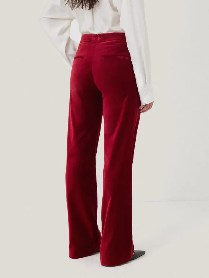 Mason Velvet Trouser Red Women Jigsaw Coords