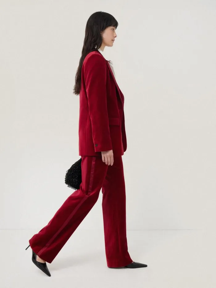 Mason Velvet Trouser Red Women Jigsaw Coords