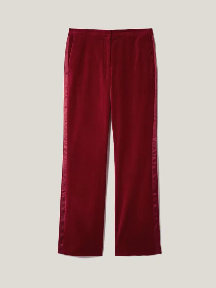 Mason Velvet Trouser Red Women Jigsaw Coords