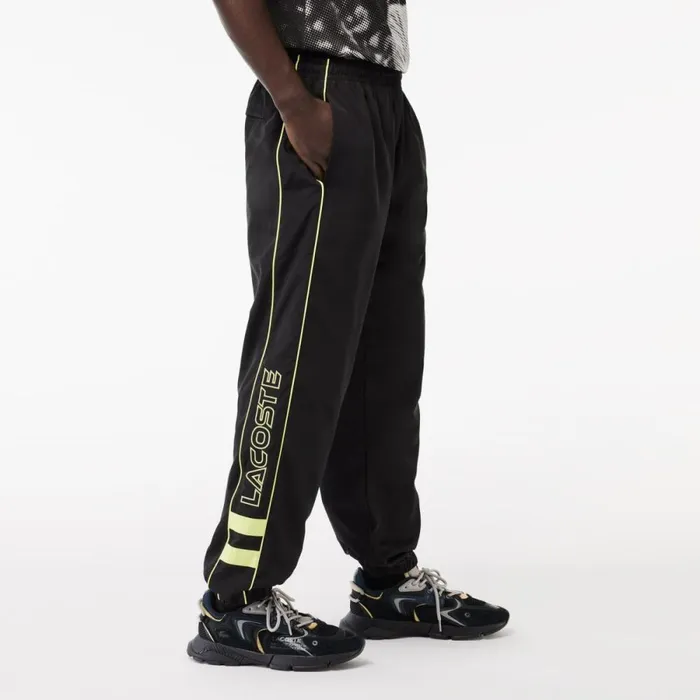 Matching Sets Men Lacoste Men039s Contrast Details Relaxed Fit Sweatpants Black Flashy Yellow 6vt