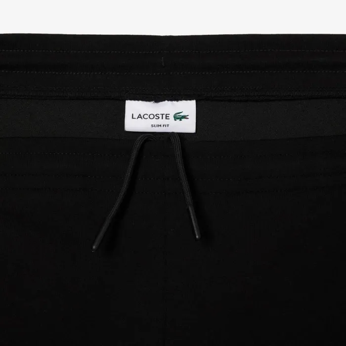 Matching Sets Men Lacoste Mens Slim Fit Heathered Cotton Blend Sweatpants Black 031