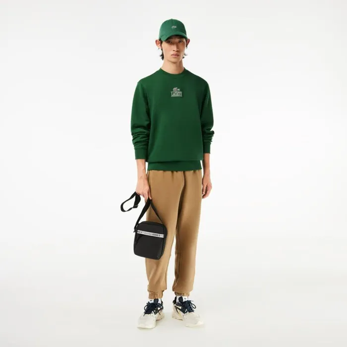 Matching Sets MenWomen Lacoste Unisex Signature Print Sweatshirt Pine Green 132