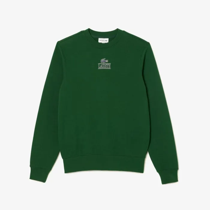 Matching Sets MenWomen Lacoste Unisex Signature Print Sweatshirt Pine Green 132