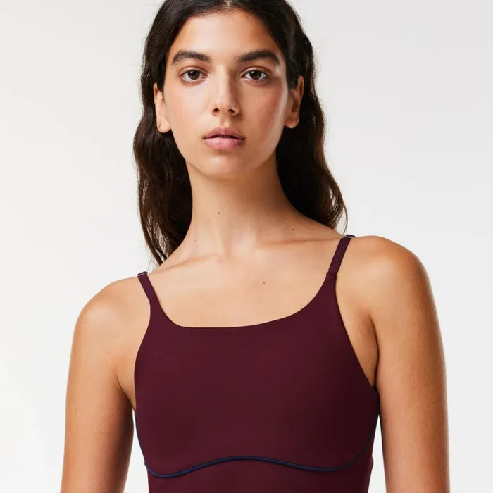 Matching Sets Women Lacoste Lacoste X EleVen By Venus Embroidered Back Jumpsuit Bordeaux Navy Blue Iya
