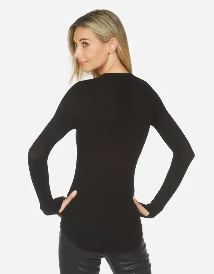 McKinley Leopard Star Lip Black Women Lauren Moshi Long Sleeve