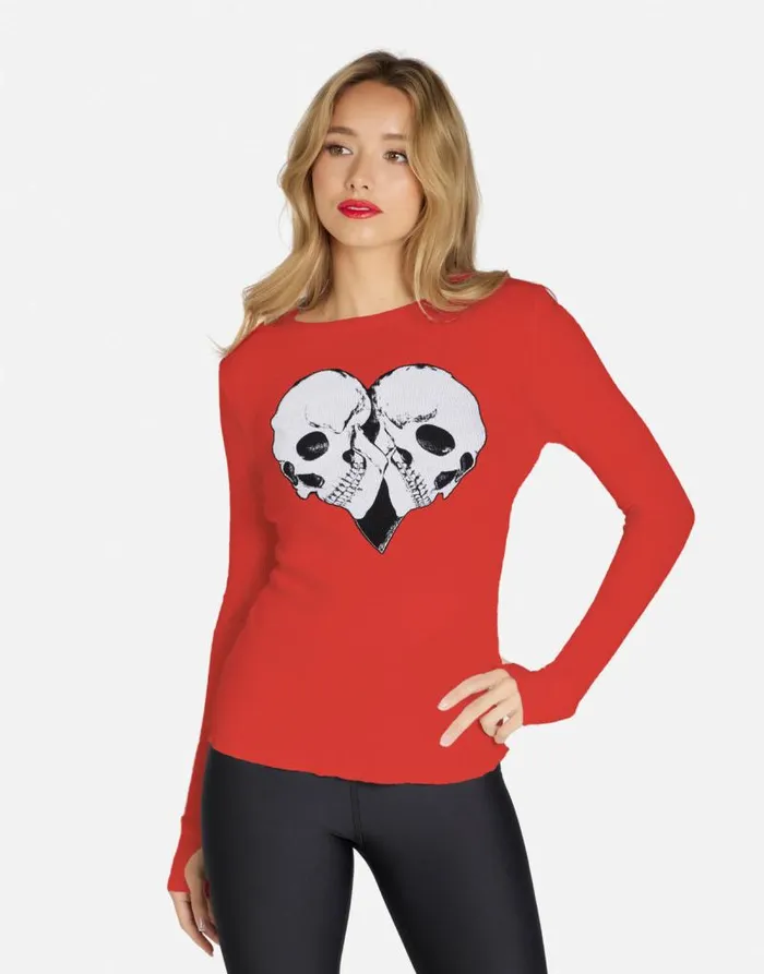 McKinley Skull Heart Scarlet Women Lauren Moshi Long Sleeve