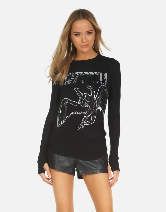 McKinley X Led Zeppelin Outline Black Women Lauren Moshi Long Sleeve